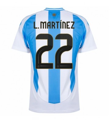Argentina Lautaro Martinez #22 Hjemmebanetrøje Copa America 2024 Kort ærmer
